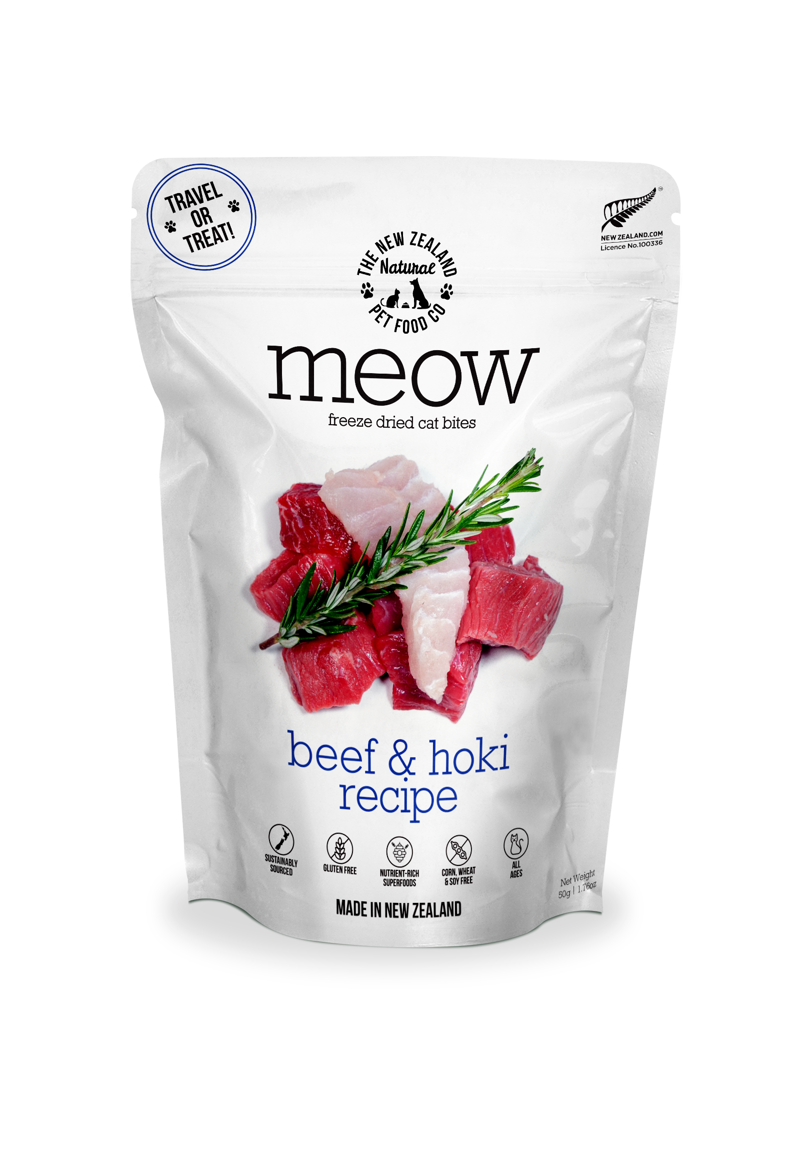 Meow Beef & Hoki Freeze Dried Cat Food 1.76oz | 9.9oz: 9.9oz