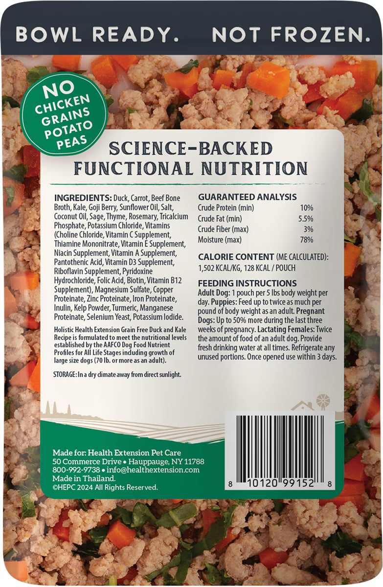 Heatlh Extnesion Duck & Kale-9 oz pouch