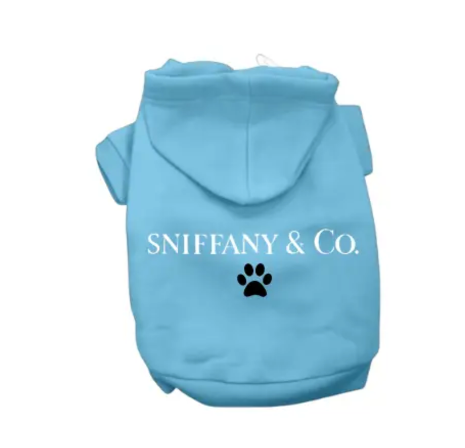 Sniffany & CO Paw Print- Dog Hoodie: Cream / Small