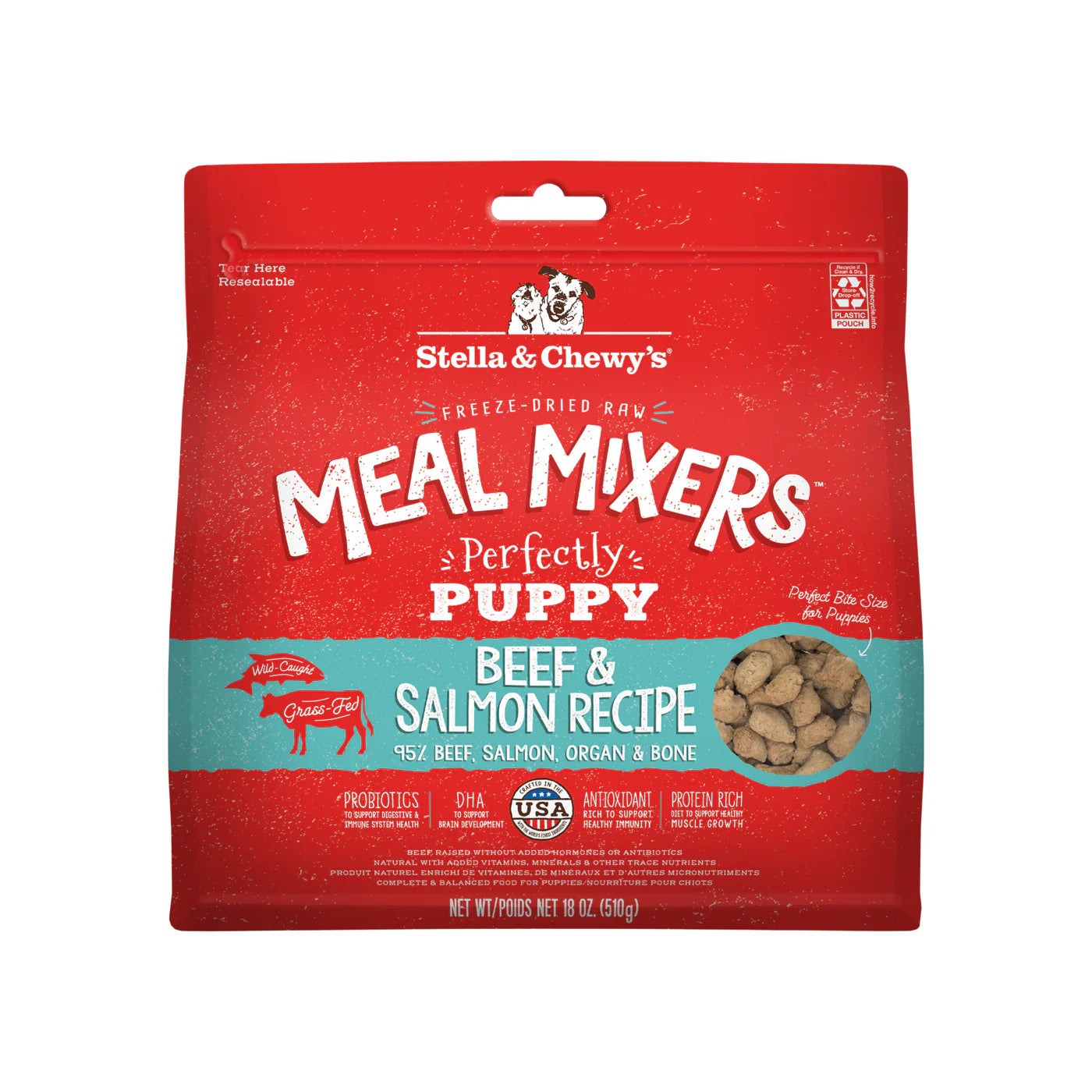 Stella & Chewy's Dog Freeze-Dried Mixer Puppy Beef & Salmon 3.5oz.