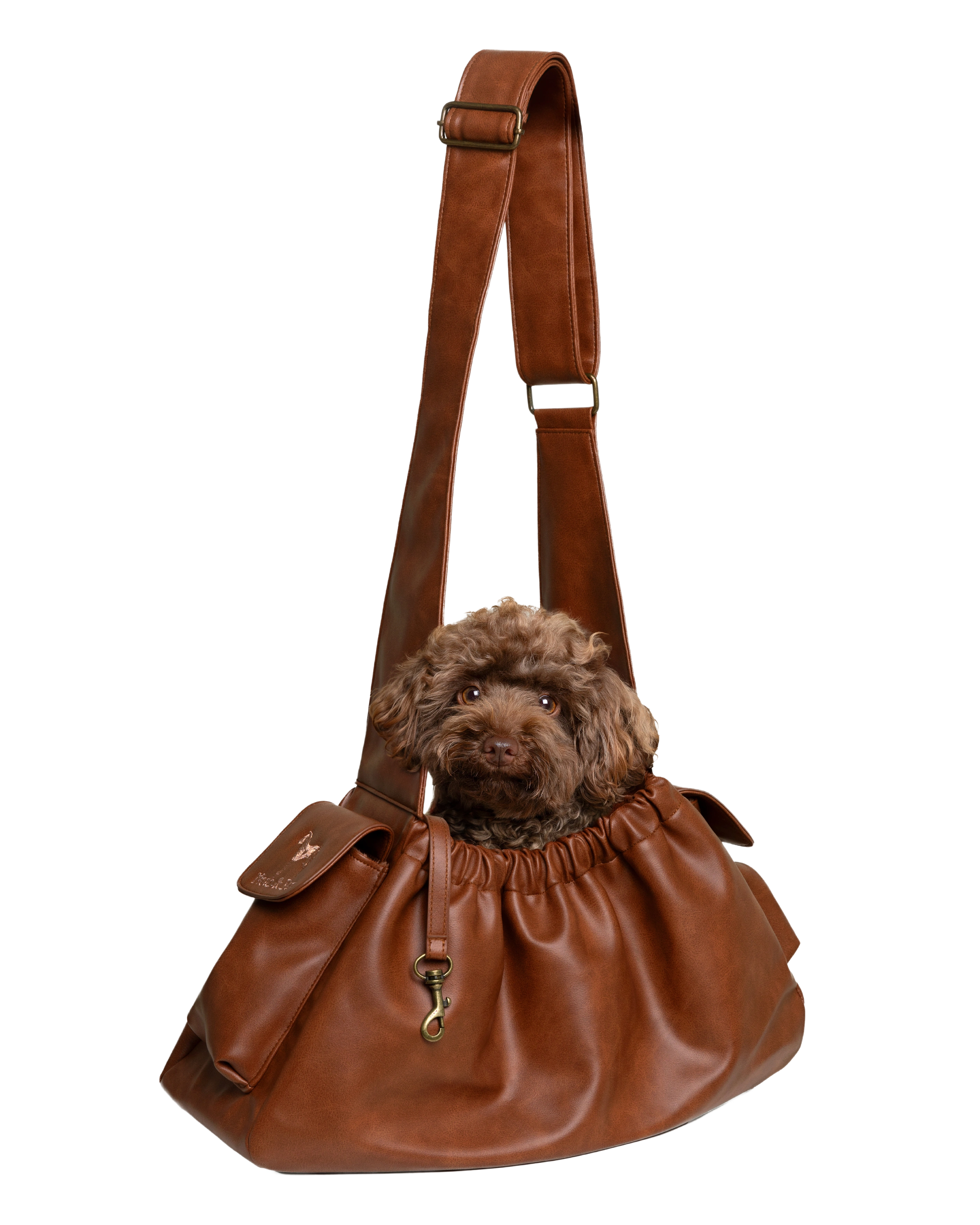 Noah & Paw Vegan Leather Sling Carrier | Brown