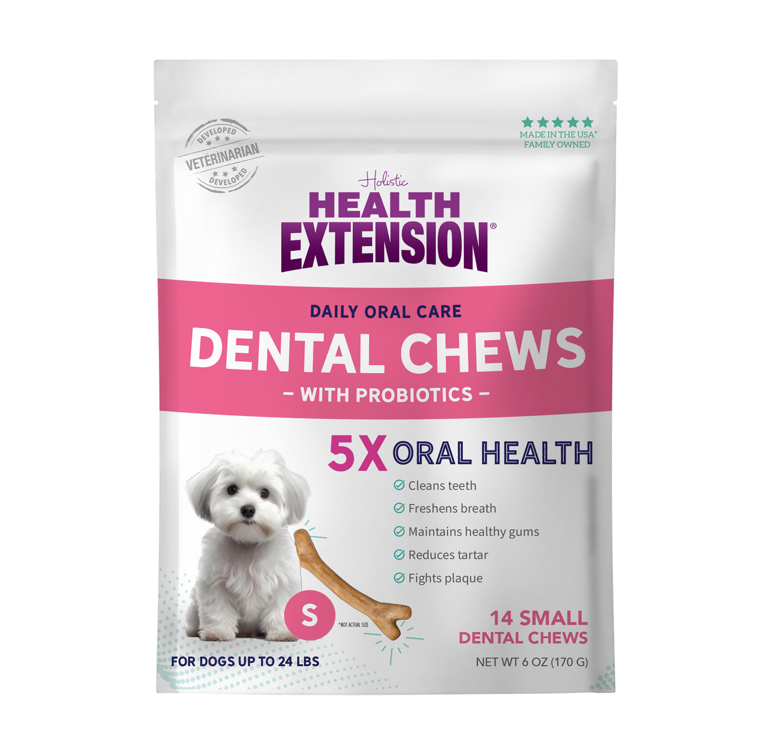 Probiotic Dental Bones: 14-pack