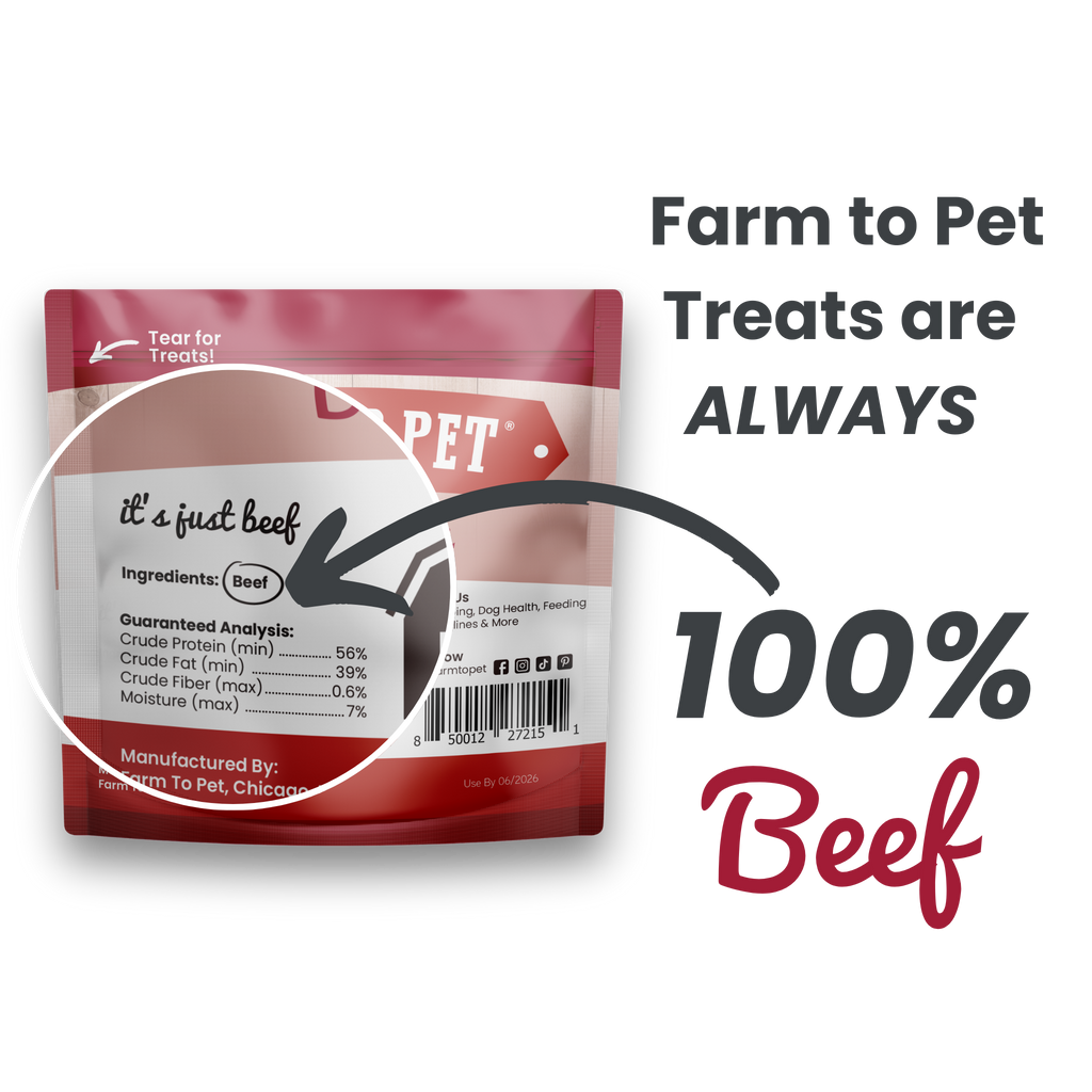 Beef Chips Healthy Dog Snack Pack Bundle (24 pack): Pack of 24
