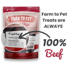 Beef Chips Dog Treats: Standard 4oz