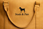 Noah & Paw Orthopedic Car Seat Carrier | Camel Vegan Leather