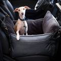 Dog Car Seat Carrier Orthopedic Foam, Black, Vegan Leather