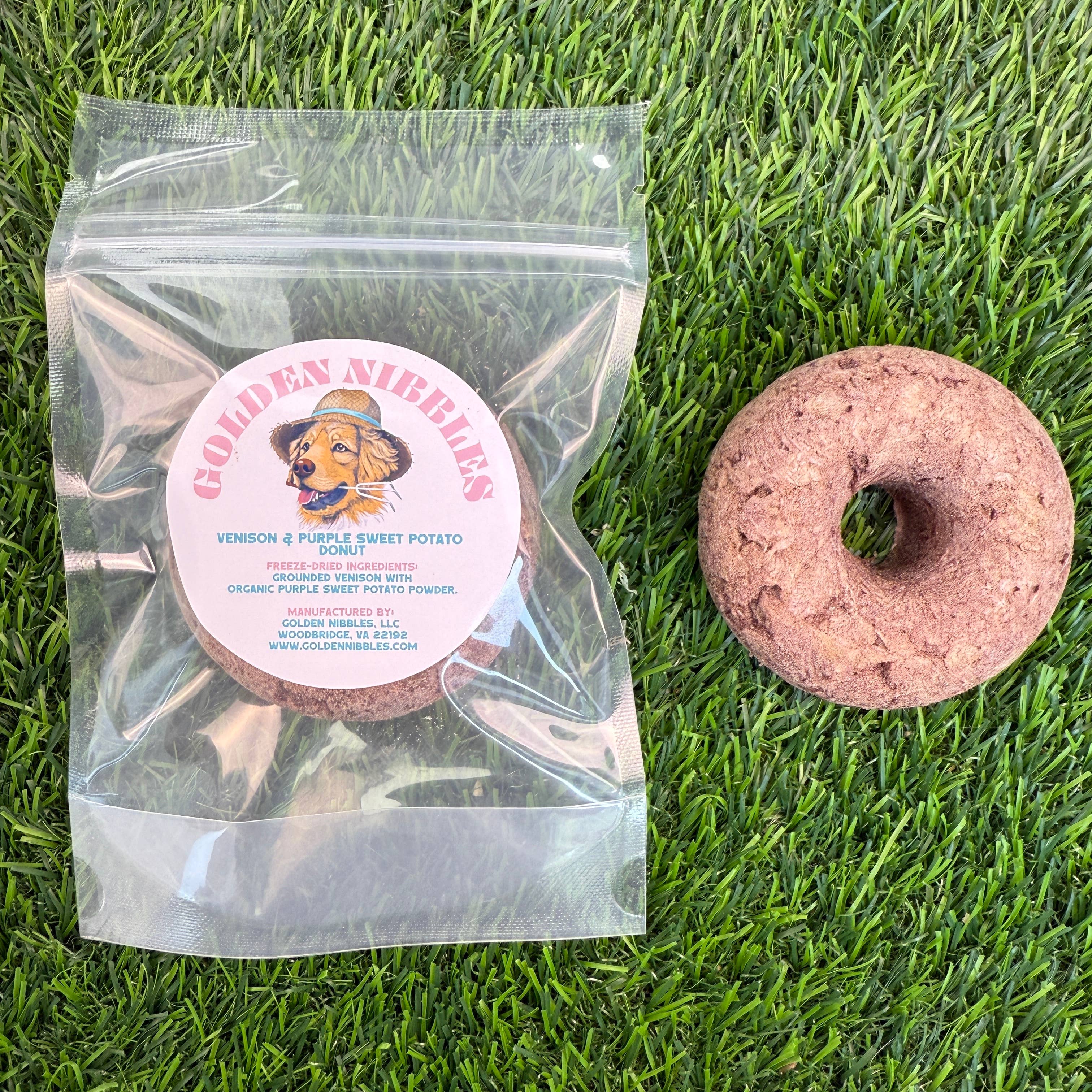 Donut - Venison - Freeze-Dried Treat for Dogs & Cats: Bagged/Sealed Donut