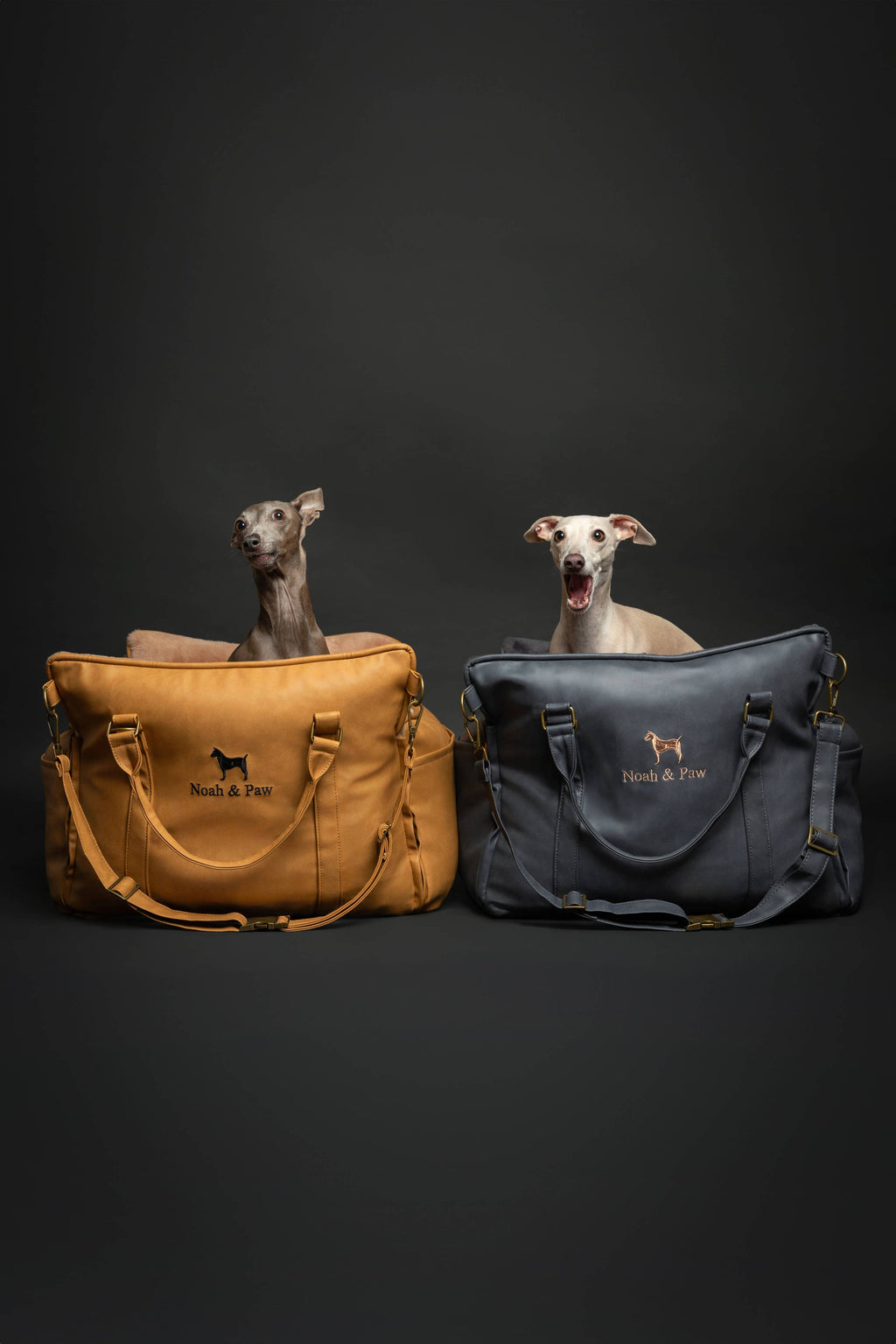 Noah & Paw Orthopedic Car Seat Carrier | Camel Vegan Leather