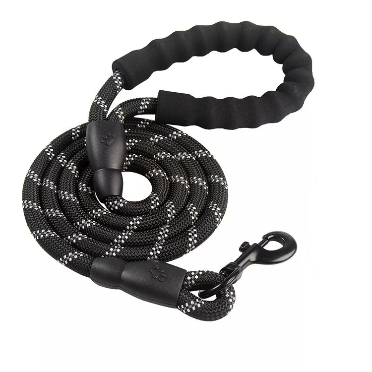 Braided Rope Leash - Black