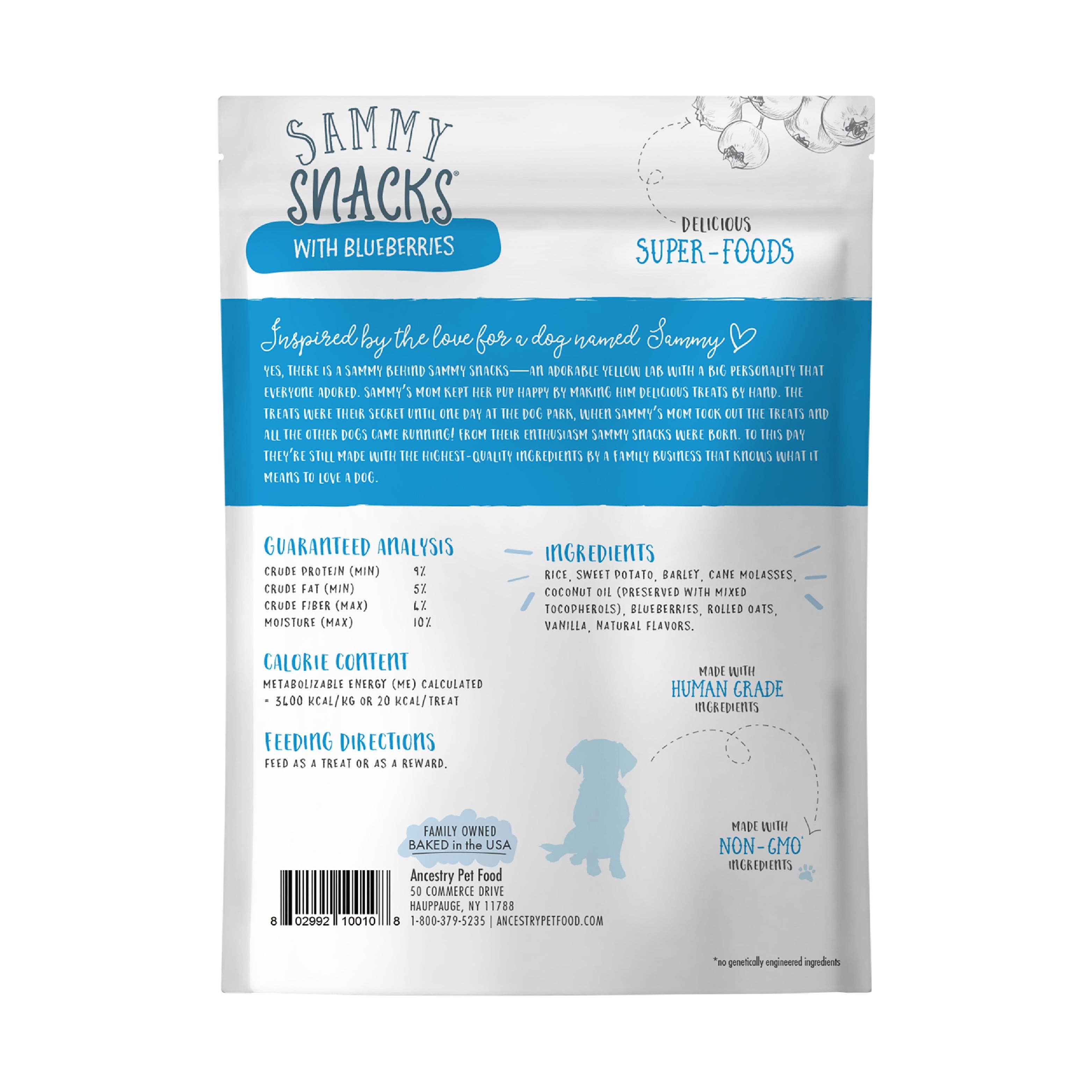 Sammy Snacks With Blueberries: 8oz