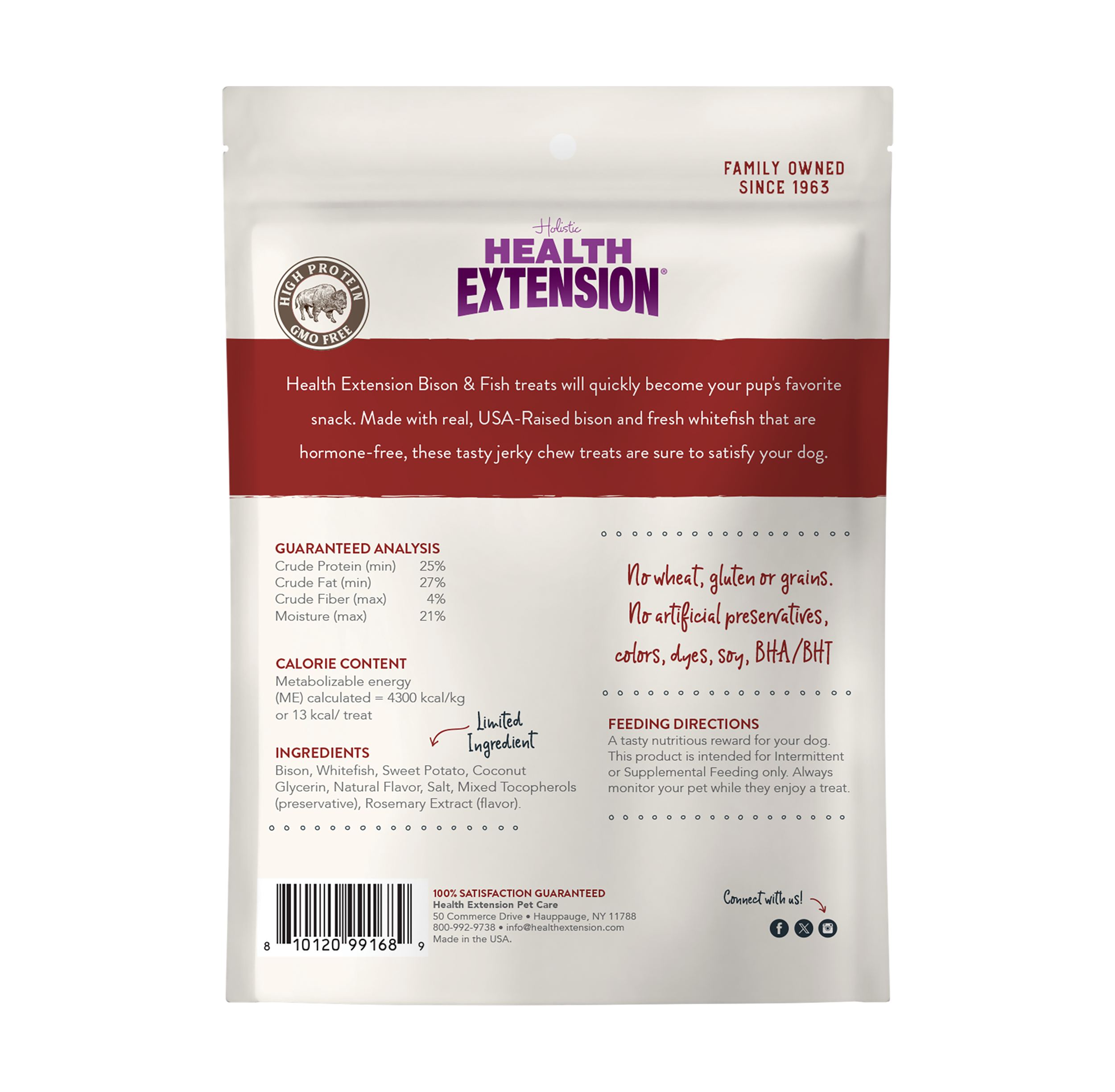Bison & Fish Jerky: 14oz