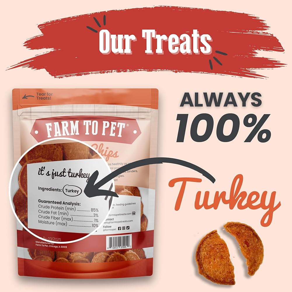 Farm to Pet Turkey Chips | 10 Pack