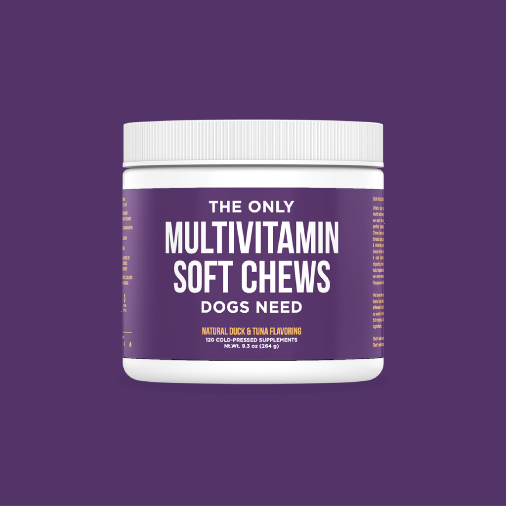 The Only Multivitamin Soft Chews Dogs Need: 120 count jar