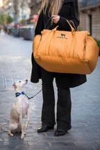 Noah & Paw Orthopedic Car Seat Carrier | Camel Vegan Leather