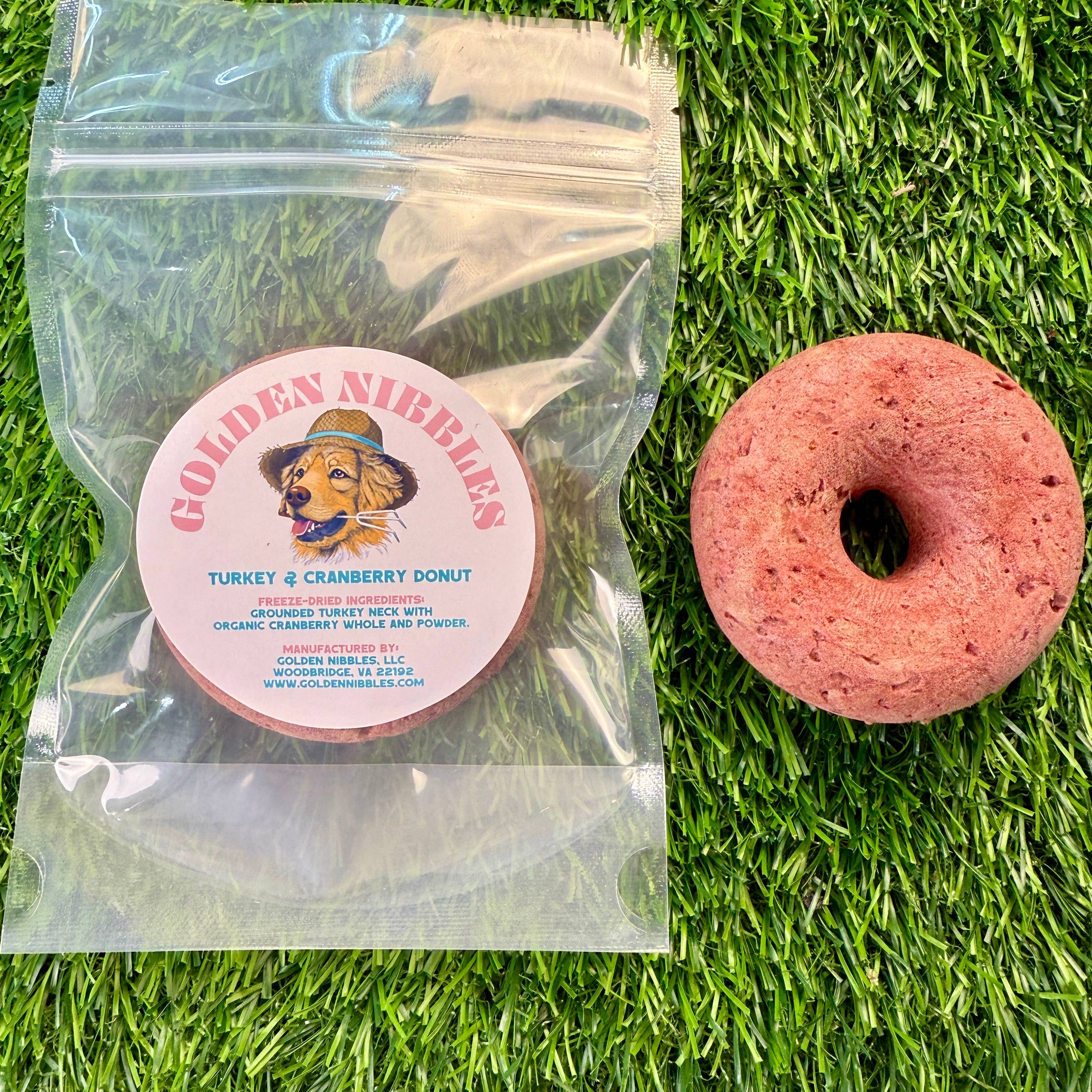 Donut - Turkey & Cran - Freeze-Dried Treat for Dogs & Cats: Bagged/Sealed Donut