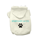 Sniffany & CO Paw Print- Dog Hoodie: Cream / XS