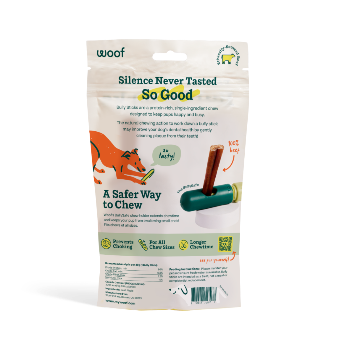 BullySafe Bully Sticks | Beef | 6-Inch | 5 Pack