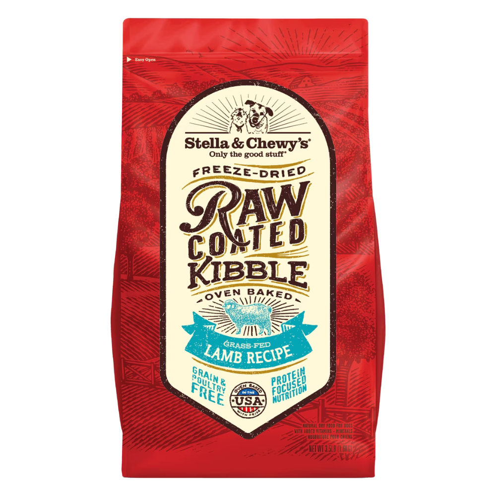 Stella & Chewy’s Raw Coated Dog Kibble | Grass-Fed Lamb Recipe | 22 lb