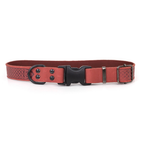 Celtic Style Leather Dog Collar | Coral | XL