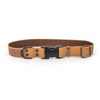 Celtic Style Leather Dog Collar | Tan | XS