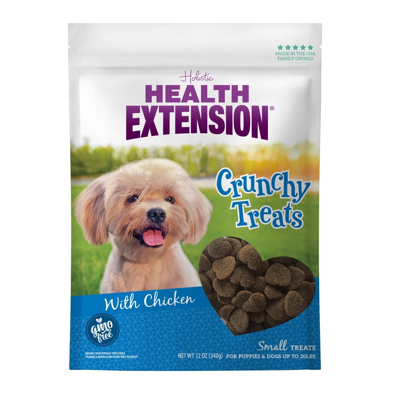Crunchy Heart Shaped Treats - Chicken: Small