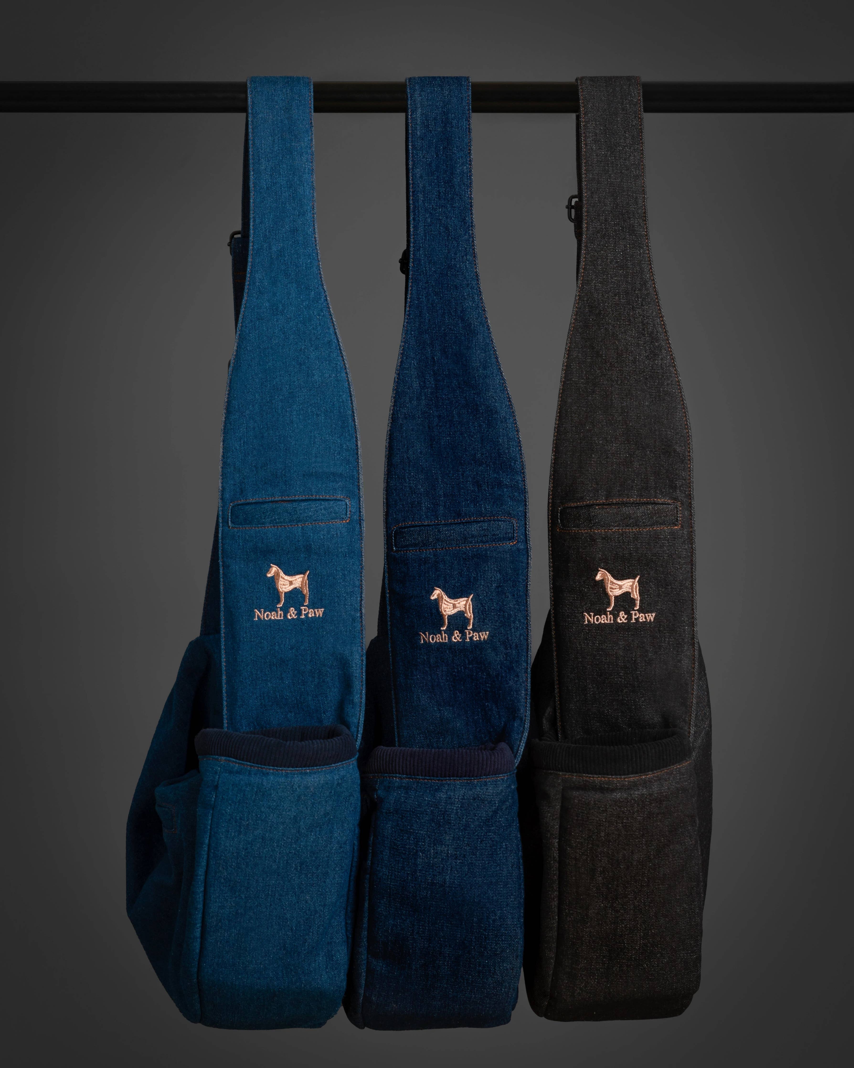 Noah & Paw Premium Denim Sling Carrier | Dark Blue