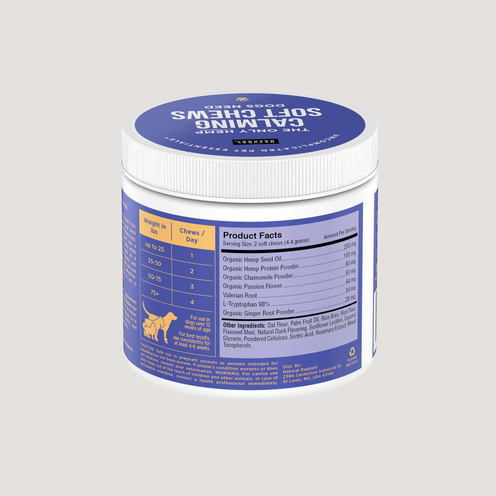 The Only Hemp Calming Soft Chews Dogs Need: 12 count pouch