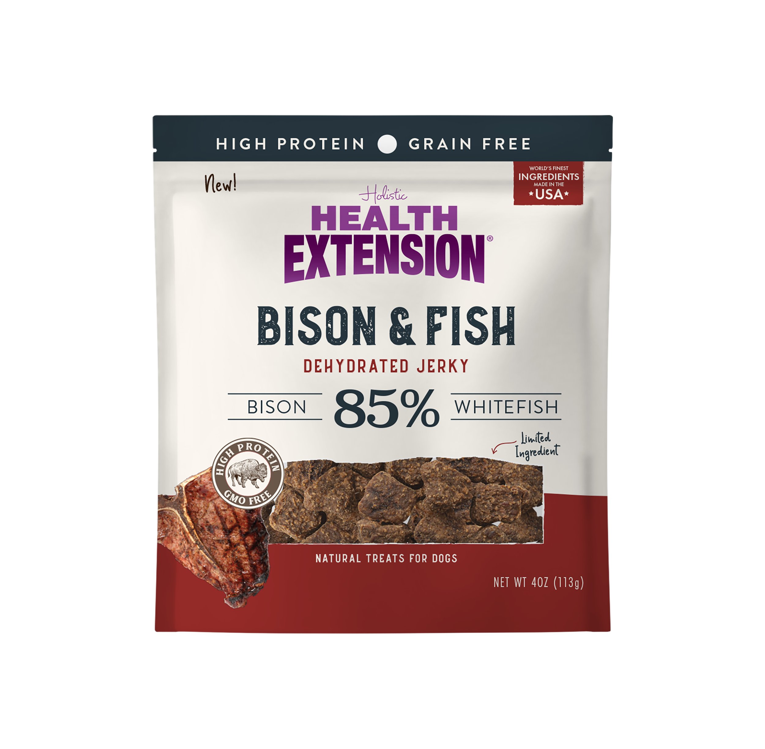 Bison & Fish Jerky: 4oz
