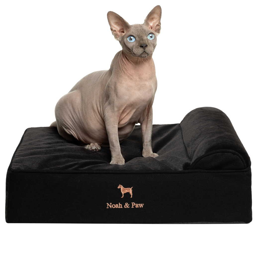 Noah & Paw Classic Orthopedic Bed | Black Denim | Medium