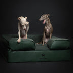 Faux Leather Orthopedic Pet Bed, Cooling Gel Foam, Sofa: Black / M [28*23*11]