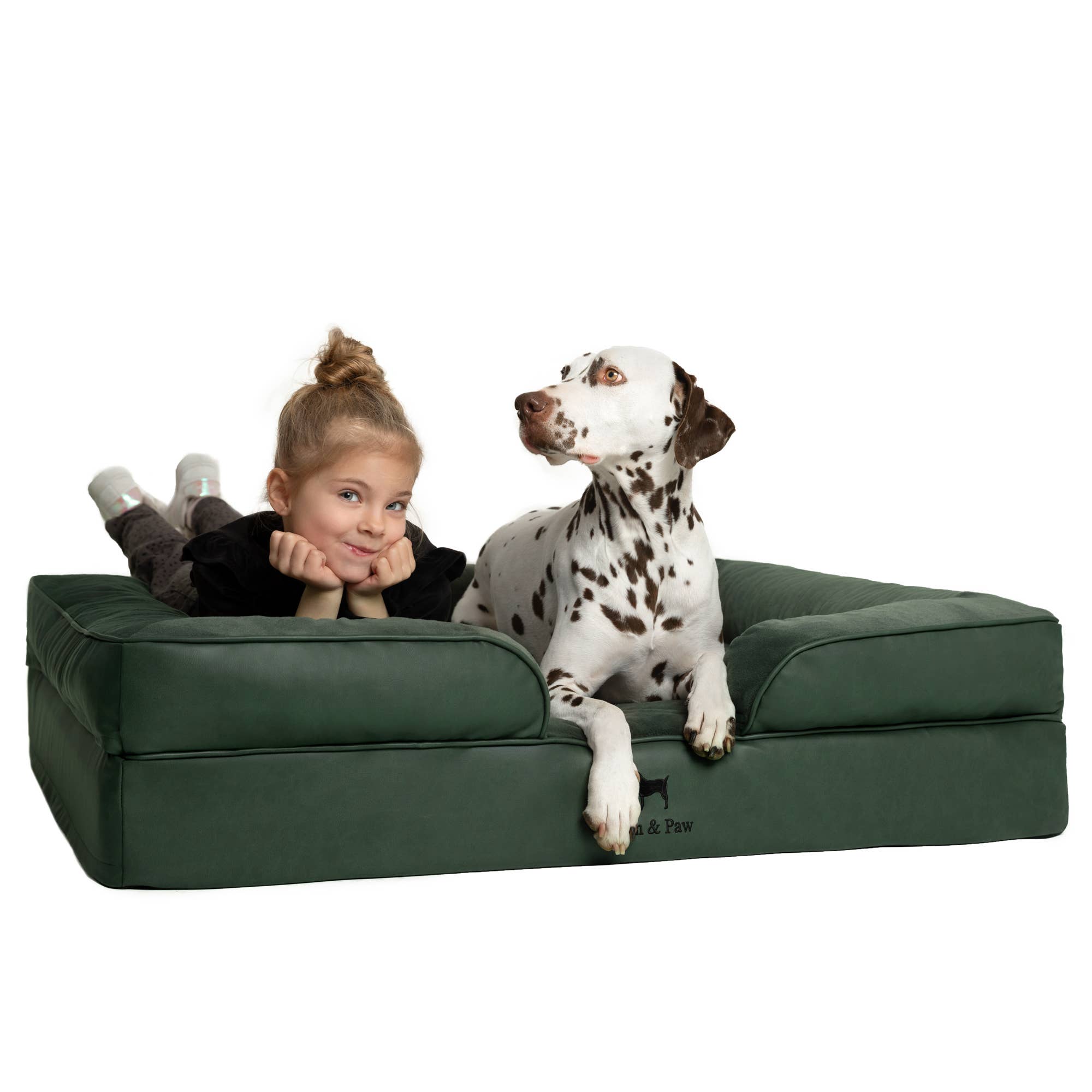 Faux Leather Orthopedic Pet Bed, Cooling Gel Foam, Sofa: Black / M [28*23*11]