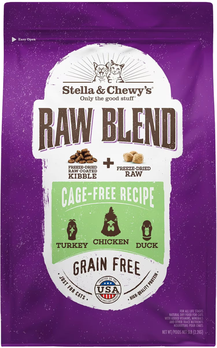 Stella & Chewy’s Raw Blend Kitty Kibble | Cage-Free Poultry Recipe | 2.5 lb