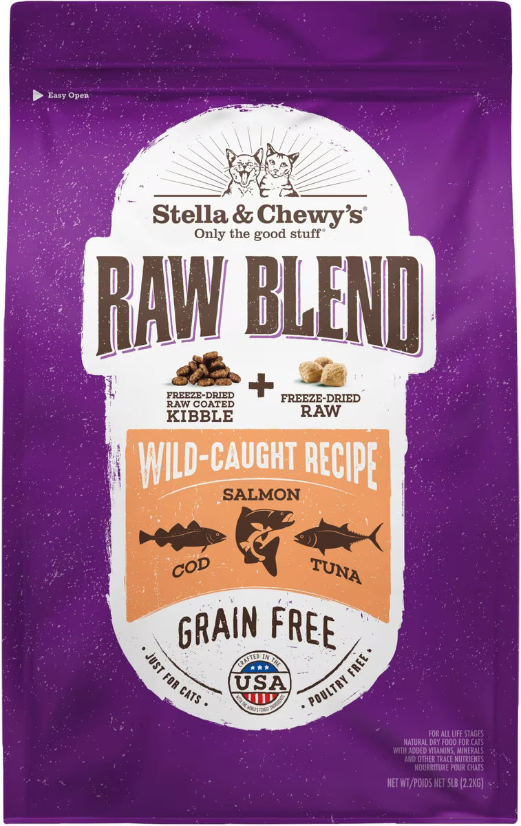 Stella & Chewys Cat Kibble - Raw Blend Wild Caught Recipe 2.5Lbs